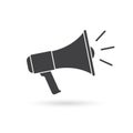 Megaphone icon. Loud speaker or bullhorn symbol. Vector illustration Royalty Free Stock Photo